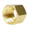 thumbnail image 2 of 5 Pack 1/2" Compression Nut Hex Shape 11/16"-20 Thread Size Solid Brass Fitting, 2 of 4