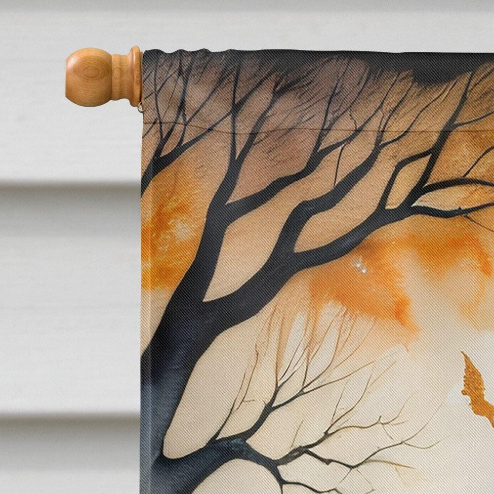 Halloween Dog House Flag 28x40IN Double-Sided Polyester Decorative Sleeve Pole Flag for Outdoor Home Garden Patio