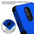 thumbnail image 4 of LG Stylo 5 Phone Case 3 in 1 Hybrid Impact Armor Hard PC & Soft TPU Silicone Rubber Heavy Duty Rugged Bumper Shockproof Anti Slip Full Body Protective Hard Cover BLUE Cover for LG Stylo 5, 4 of 6