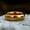 Golden turn, variant on Mens Titanium Steel Ring, 7MM Width Electroplated Stainless Steel Vacuum Finish, Personalized Letter/Number/Word Design, Fashion Ring for Men