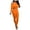 Orange, variant on Womens Fleece Lined Leggings Fashion Women Autumn Lady Split 2 Piece Sports Suit Set Casual Solid Color Suit Winter Wool Warm Elastic Yoga Slim 0