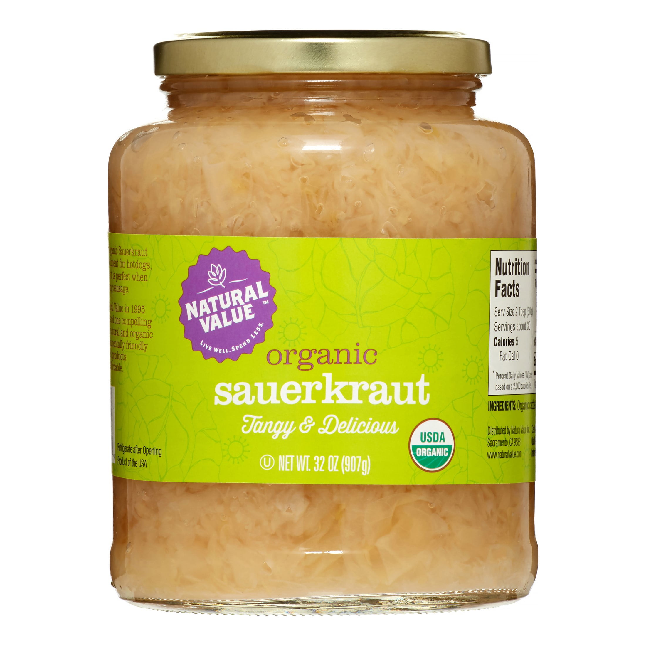 Natural Value Organic Sauerkraut, 32 oz