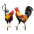thumbnail image 1 of 2pcs Chicken Fence Sculpture Unique Acrylic Garden Statue for Lawn Path Sidewalk, 1 of 9