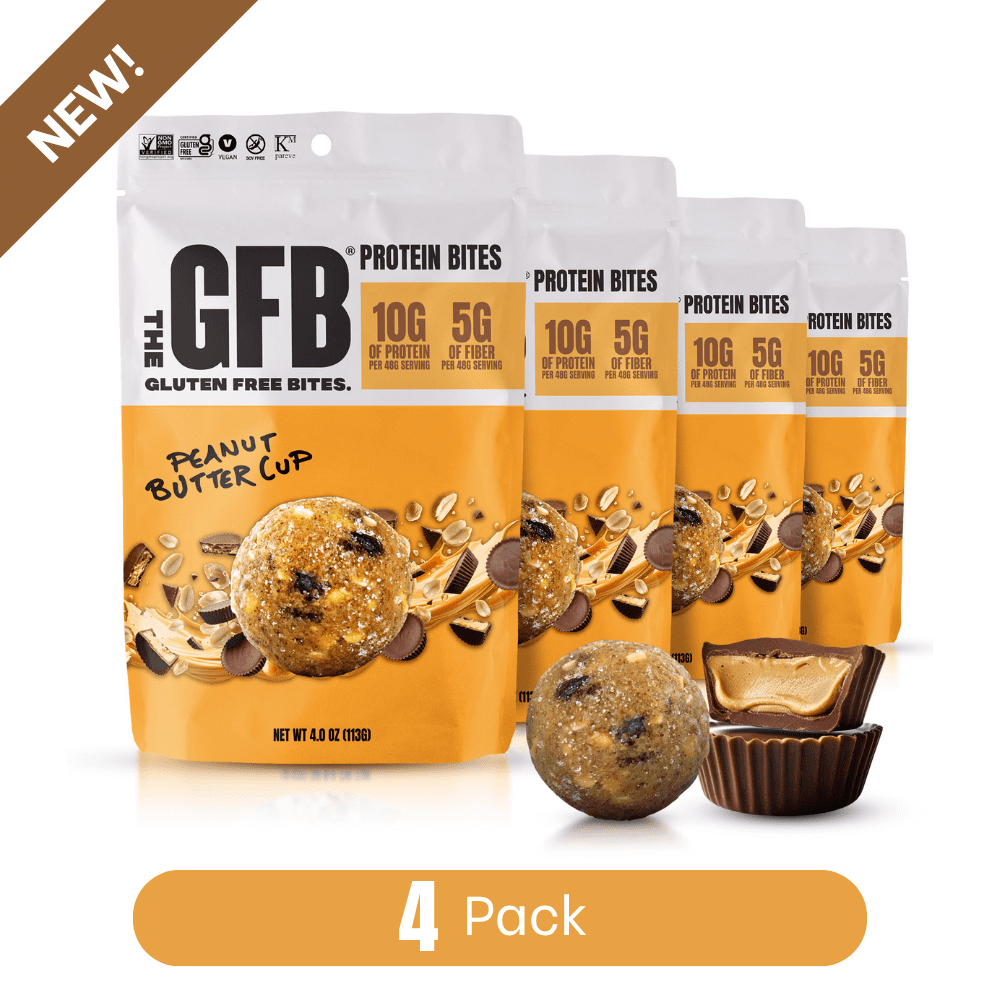 The Gluten Free Brothers, Peanut Butter Cup Protein Bites – Energy Balls, 4 oz, 4 Count