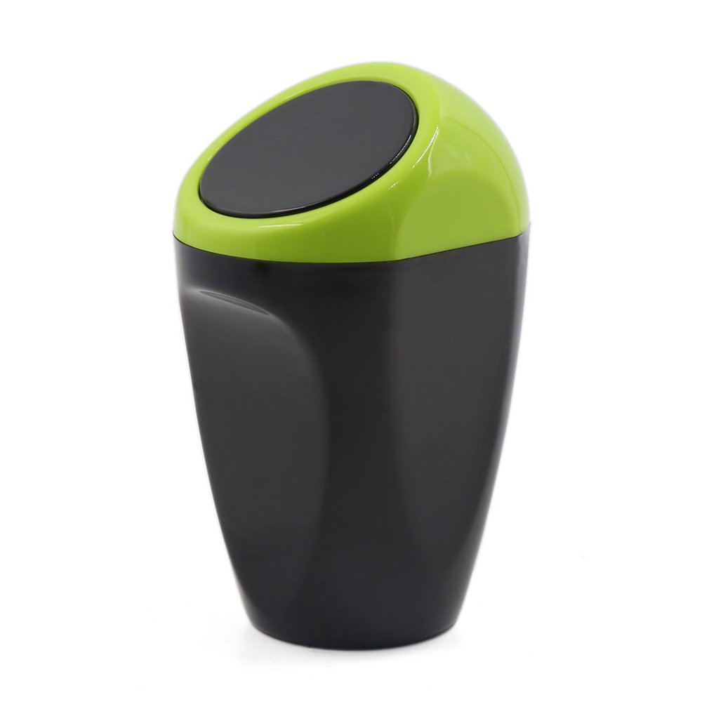 Black Green Home Car Dustbin Trash Rubbish Bin Can Garbage Dust Box