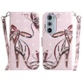 thumbnail image 2 of Case for Motorola Edge Plus 2022 Cover Magnetic 3D Pattern Wallet Flip Case With Strap - High heel, 2 of 5