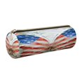 thumbnail image 1 of Easygdp Patriotic Butterfly Floral para Estuche de Lápices Cilíndrico de Cuero con Cremallera, Organizador de Lápices de Cuero para Escuela, Oficina y Viajes, 1 of 6
