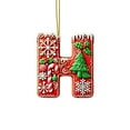 thumbnail image 2 of Candy Cane Alphabet Christmas Ornaments with Red Letters and Berry Design,A to Z Mini Monogram Hanging Pendants for Xmas Tree Decorations,DIY Craft Party Home Holiday Decorative Accents, 2 of 4