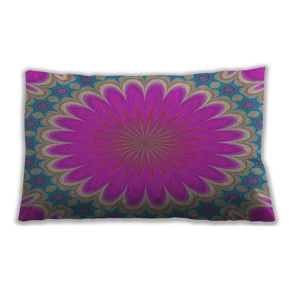 Ahgly Company Outdoor Rectangular Patterned Lumbar Throw Pillow, 13 inch by 19 inch