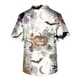 thumbnail image 6 of Domuza Mens Spooky Halloween Printed Scrub T-Shirt Spider Pattern Casual Short Sleeve V Neck Shirts Trendy Comfy Funny Medical Top with 3 Pocket White XL, 6 of 6