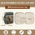 thumbnail image 7 of Xoenoiee Highland Cattle Daisy Flower Pattern Bible Cover Case for Women Men, Large Quilted Bible Bag with Handle and Zippered Pocket, Christian Tote for Bible Study and Church, 7 of 7