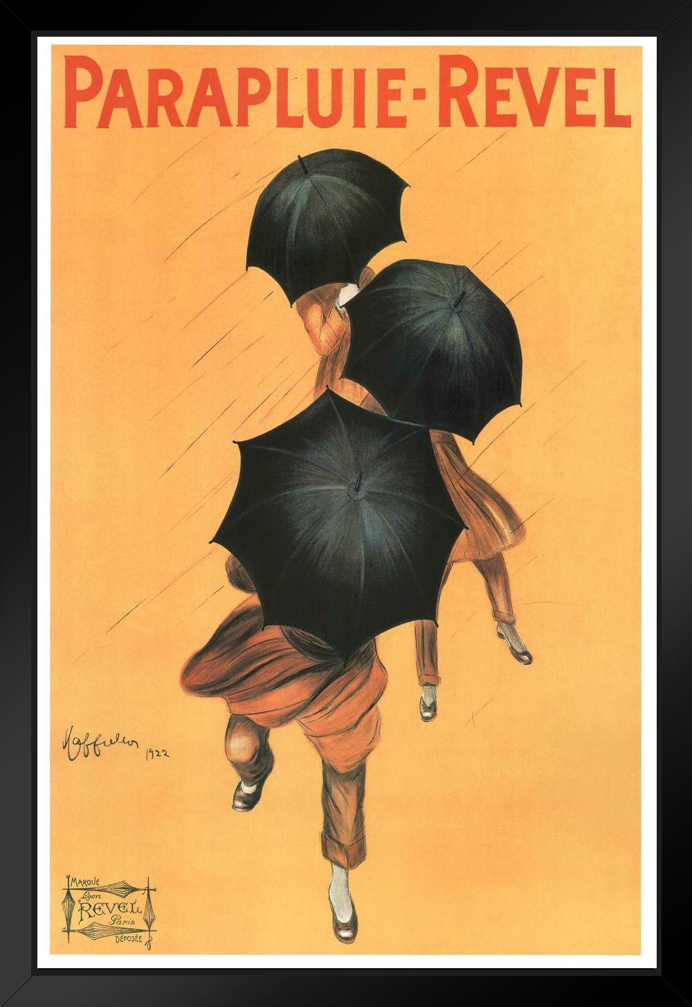 Parapluie Revel 1922 Cappiello Vintage Advertising Canvas Print 30x40
