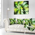 thumbnail image 2 of Designart Exotic Green Fractal Spiral Flower - Abstract Throw Pillow - 18x18, 2 of 4