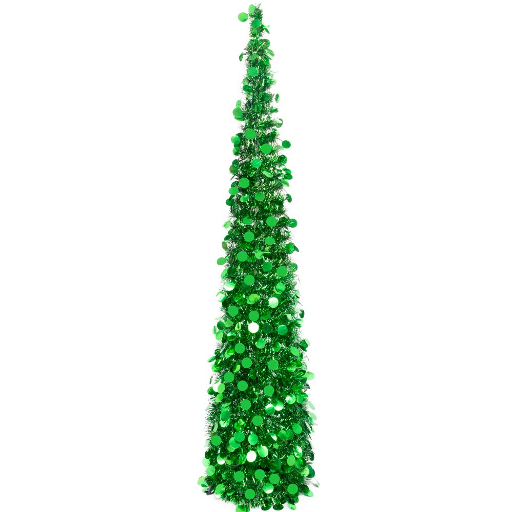5FT Green Pop Up Christmas Tree with Stand Collapsible Artificial Xmas