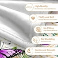 thumbnail image 6 of 75th Birthday Blanket, 75 Year Old Gifts for Women, Happy 75th Birthday Gift Ideas, Butterfly Flower Throw Blanket Decorations Gifts for Birthday Anniversary Christmas Warm Flannel Blankets 50x60, 6 of 6
