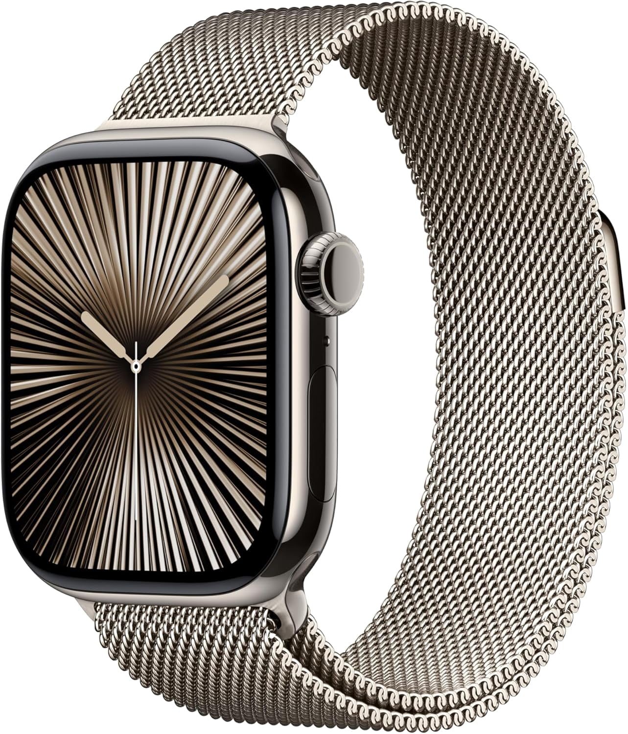 Pre-Owned Apple Watch Series 10 GPS + Cellular 42mm Case with Natural Milanese Loop - Natural Titanium