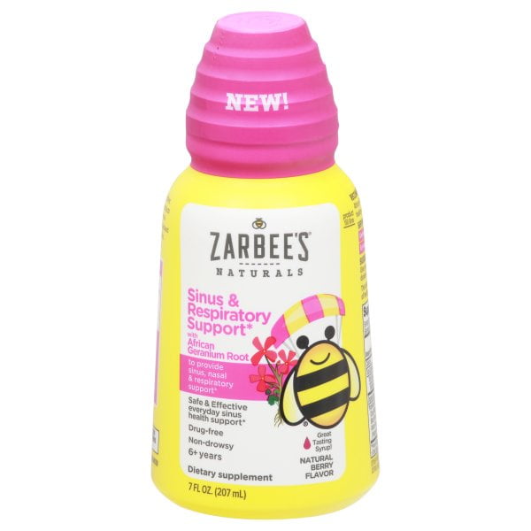 Zarbee's Naturals Daytime Sinus & Respiratory Support - Natural Berry Flavor - 7 fl. oz