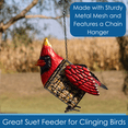 thumbnail image 3 of Gift Essentials Bird Feeder Bird Seed Suet Feeder Red Cardinal, 1 Suet Cake Capacity, 3 of 7