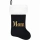 thumbnail image 1 of SDone20 Inches Monogram Christmas Stockings Black Velvet with White Super Soft Plush Cuff Embroidered Xmas Stockings Classic Personalized Stocking Decorations for Family Holiday Season Decor(Mom), 1 of 1