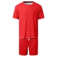 thumbnail image 7 of CONFREE Mens 2 Peice Shorts Sets Casual Men's Jogging Tracksuit Set Solid Waffle Tops Shorts Athletic Sweat Suit for Men, 7 of 7