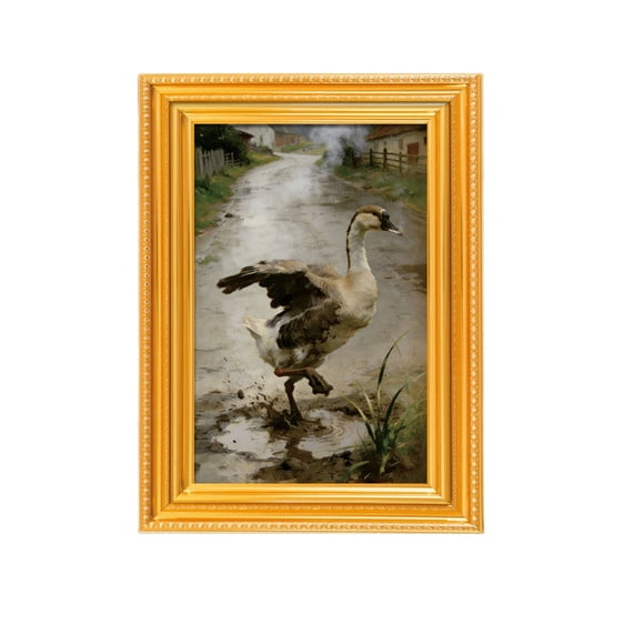 TIELUTT Cartoon Goose Wooden Poster Fridge Stickers Wall Decals Art and Table Decorations for Living Room Graduation Cap Decal Wall Decals for Couples Room Widget Wall Stickers Large Decals for Walls