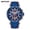 blue, variant on Sporty Quartz Wristwatch for Men – Silicone Strap, Waterproof, and Multi-Hand Display