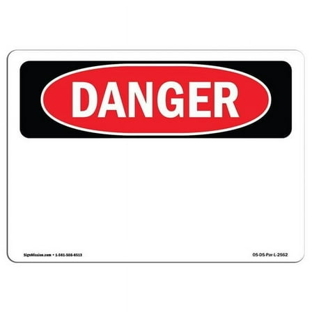 OSHA Danger Sign - Danger Blank Write-On