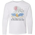 thumbnail image 3 of Inktastic My Yaya Loves me to the Moon and Back Elephant Family Long Sleeve Youth T-Shirt, 3 of 5