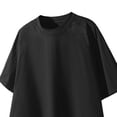 thumbnail image 4 of Mens Workout Shirts Short Sleeve Athletic Quick Dry Breathable Shirts Running Gym Crewneck T-Shirts Big and Tall Size M-5XL Black, 4 of 5