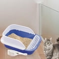 thumbnail image 1 of Caja de arena para gatos perfecl con pala y protector de dispersión Azul Medio, 1 of 8
