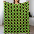 thumbnail image 4 of Green Yellow Black Diamond Pattern Blanket for Bed Throw Blanket for Women, Men And Kids Super Soft Plush Blanket Throw, Print Blanket, Blanket for Kids, 4 of 7