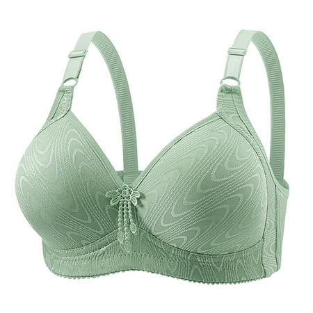 Clearance!Uooqdmx Bras for Women Bralettes for Women Bras No Underwire Adjustable Bras Full Coverage Support Bralette Plus Size Everyday Bra Wireless Bras for Women Green XL