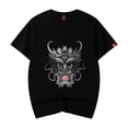 thumbnail image 4 of Niepce Inc Japanese Dragon Embroidery T-shirt Streetwear Summer Fashion Cotton Black Tees, 4 of 5