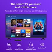 Roku Smart TV 2026 – 43-Inch Select Series, 4K HDR TV – Roku TV with Voice Remote