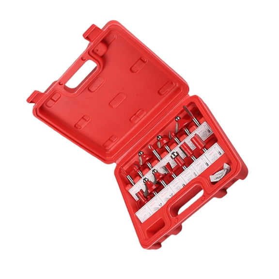 Zeiwohndc 15pcs 1/4 Inch Shank Router Bit Set Woodworking Tool for Cabinet Door Making