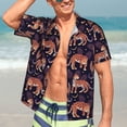 thumbnail image 7 of Sikiie Leopard Print Print Men's Hawaiian Shirt, Summer Beach Button Pocket Short Sleeve T-Shirt,XX-Large, 7 of 7