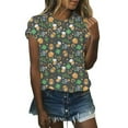 thumbnail image 3 of Fesfesfes Tshirts Shirts for Women Casual St. Patrick's Day Printed Short Sleeve Round Neck Pullover Blouse T-shirt Tops Sweatshirt for Women 2XL(US:12), 3 of 7