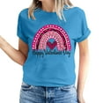 thumbnail image 2 of Fesfesfes T Women's Valentine's Day Love Printed Short Sleeved T-shirt Top Short Sleeved Round Neck Top/Shirt Graphic Tee Women 3XL(US:14), 2 of 6