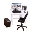 thumbnail image 1 of Escritorio y silla de computadora en miniatura a escala 1/12, juego de escritorio y silla de oficina en miniatura para manualidades DIY blanco, 1 of 9