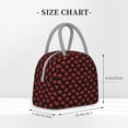 thumbnail image 2 of Lafuoo Sexy Red Lips Kiss Pattern Large Portable Insulated Lunch Bag, Waterproof Zipper Insulated Lunch Bag for Men and Women-One Size, 2 of 7