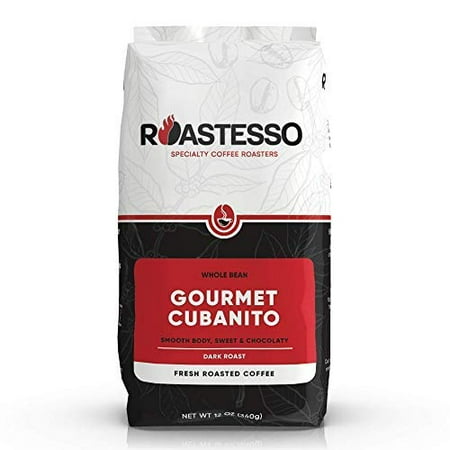 Dark Roast Whole Bean Coffee by - Gourmet Cubanito Blend - 12 oz