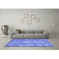thumbnail image 3 of Ahgly Company Indoor Square Abstract Blue Contemporary Area Rugs, 4' Square, 3 of 4