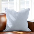 thumbnail image 5 of Throw Pillow Covers 18x18 Inch, Light Blue Decorative Pillow Cases for Couch Sofa Bed, Rustic Farmhouse Solid Color Cotton Linen Square Home Decor Pillowcases with Hidden Zipper, 5 of 9