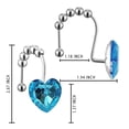 thumbnail image 2 of Ganchos para cortinas de ducha Yuiviot Diamond Heart, paquete de 12, 2 of 6