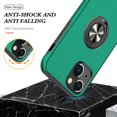 thumbnail image 6 of for iPhone 13 Mini Case, 360° Rotatable Ring Holder Kickstand Dual Layer Military-Grade Drop Tested Protection Support Car Holder Mount Magnetic Absorbing Bumper Phone Case, Darkgreen, 6 of 7
