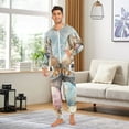 thumbnail image 4 of Bunnies Easter Eggs Adult Onesie Pajamas Slim Fit Christmas One Piece Suit Pjs for Women and Men Hooded Zipper, 4 of 7