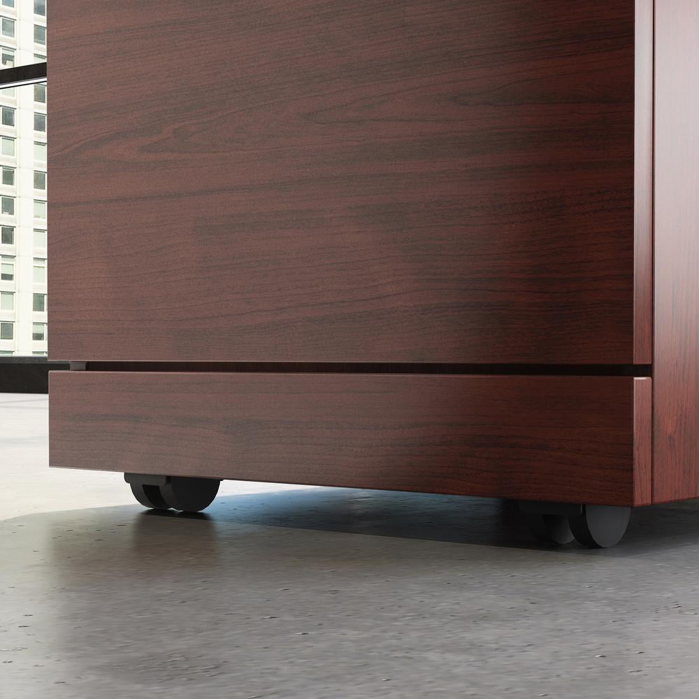 Sauder Affirm Engineered Wood 3-Drawer Mobile Filing Cabinet in Classic Cherry