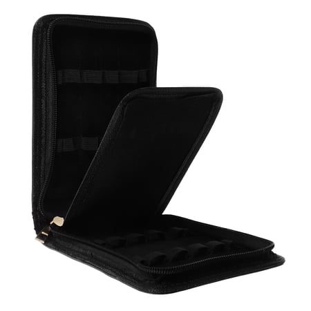 LOLIPPYY Black PU Pen Case Fountain Pen Holder for Daily Use and Stylish Desk Organization