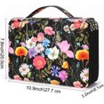 thumbnail image 2 of GHSDFBB Twill Fabric Pencil Case with Zipper Closure, Black Flower, 200 Count, 2 of 6
