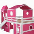 thumbnail image 6 of Pink Full Size Loft Bed Featuring Slide & Tower - Spacious Under Bed Space (Country of Origin: Vietnam), 6 of 23